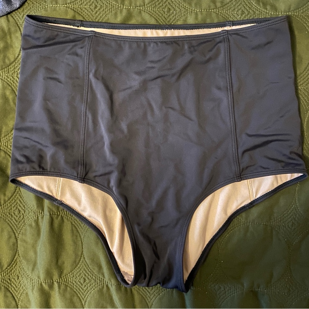 Kortni Jeane high waisted black swim bottoms
